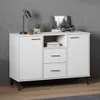 Sideboard OSLO mit Metallbeinen Weiß 113x40x77 cm Produktbild-Vorschau 2
