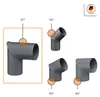 INEFA Fallrohrbogen 87 Grad, DN50 / 50mm, Anthrazit – PVC Produktbild-Vorschau 3
