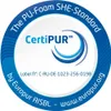 A circular certification logo for PU foam. Produktbild-Vorschau