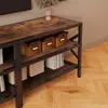 TV stolek vintage do obývacího pokoje, rustikální hnědá, Náhled obrázku produktu 6