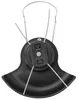 A close-up, top-down view of a black string trimmer head with silver wires and a silver metal handle. Podgląd zdjęcia produktu