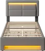 Lit rembourré 90x190 cm, avec connexion USB , avec Voir les images du produit 8
