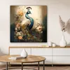 MuchoWow® - Leinwandbilder - Pfau - Pfauenfedern - Blumen - Produktbild-Vorschau 6