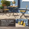 Outsunny Sitzgruppe 3 tlg. Essgruppe klappbarer Esstisch Produktbild-Vorschau 4