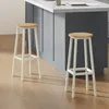 Two white and wood bar stools in front of a kitchen island. Náhled obrázku produktu
