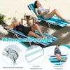 COSTWAY set di 2 lettini da spiaggia pieghevoli, lettino Anteprima dell’immagine prodotto 6