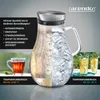Arendo Glaskaraffe mit Edelstahl Deckel, 2 L, Wasserkaraffe Produktbild-Vorschau 3