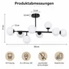 Lampada a soffitto a 8 luci, stile vintage, ideale per Anteprima dell’immagine prodotto 4