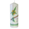 Formenkerze Stumpenkerze Perlmutt geriffelt Weiß 25 x 8 cm Produktbild-Vorschau 4