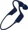 A pair of dark blue bone conduction headphones against a white background. Produktbild-Vorschau