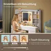 WOLTU Schminktisch mit LED-Beleuchtung und Steckdose, Produktbild-Vorschau 4
