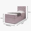 NORDELO Boxspringbett ELEGANTE 90x200 cm Rosa Komplett-Set Produktbild-Vorschau 5