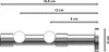 Interdeco Gardinenstange / Vorhangstange Weiß / Chrom, Typ Produktbild-Vorschau 2