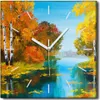 Coloray Uhr auf Leinwand 30x30 cm Wand Uhr Dekoration Produktbild-Vorschau 1
