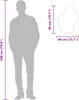 A diagram showing the dimensions of a product next to a silhouette of a person for scale. Podgląd zdjęcia produktu