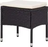 vidaXL 5dílná zahradní jídelní souprava Black Poly Rattan Náhled obrázku produktu 3