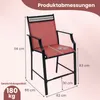 COSTWAY sada 2 zahradních židlí do 180 kg, vysoké židle na Náhled obrázku produktu 3