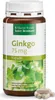 A bottle of Ginkgo capsules with some capsules scattered in front of it. Produktbild-Vorschau