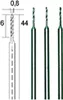 Proxxon Mikro-Spiralbohrer (HSS-Stahl), 0,8 mm, 28852 Produktbild-Vorschau 1