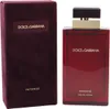 Elegante burgunderrote Box und passender Parfumflakon von Dolce & Gabbana Intense, goldene Schrift und Kappe. Produktbild-Vorschau