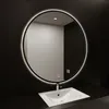 A modern bathroom sink and a round LED mirror. Náhled obrázku produktu