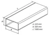 Tubo di ventilazione HACO V 220x55x1000 mm piatto Anteprima dell’immagine prodotto 4