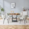5-tlg. Essgruppe Rund Ø107cm Esstisch in Nussbaum-Optik & 4 Produktbild-Vorschau 2