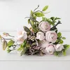 3 Stück Künstliche Balkonpflanzen Rosa Seidenblume Kamelie Produktbild-Vorschau 3
