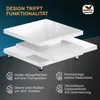CASARIA® Couchtisch 60x60 cm Weiß Hochglanz Design Modern Produktbild-Vorschau 3