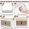 A four-panel instructional image showing the assembly steps for a foldable storage box. Náhled obrázku produktu