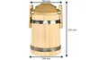 Petit tonneau en bois pour miel 1 L Voir les images du produit 5