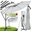 tillvex ombrellone a sbalzo in alluminio grigio LED solare Anteprima dell’immagine prodotto 1