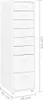 vidaXL Armoire de classement à roulettes blanc 28x41x109 cm Voir les images du produit 10