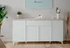 Sideboard "Visby" in weiß und Sandstein, Kommode 177 x 92 Produktbild-Vorschau 5
