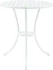 A white bistro table with a lattice top and three curved legs. Produktbild-Vorschau