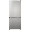 A front view of a silver refrigerator with a freezer compartment at the bottom, set against a white background. Produktbild-Vorschau