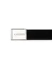 A black belt with a silver buckle is shown against a white background. Anteprima dell’immagine prodotto