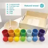 Giocattolo in legno Ulanik Montessori "Arcobaleno: palline Anteprima dell’immagine prodotto 8