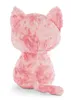 A plush cat toy is shown from the back, sitting on a white background. Produktbild-Vorschau