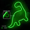 Neon LED dinosauro decorazione da parete verde 23,5x24,5 cm Anteprima dell’immagine prodotto 4