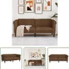 The Living Store 2-Sitzer Sofa Braun Kunstleder Produktbild-Vorschau 1