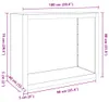 vidaXL Rastrelliera per legna da ardere antracite 100x40x80 Anteprima dell’immagine prodotto 7