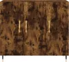 vidaXL Sideboard Räuchereiche 90x34x80 cm Holzwerkstoff Produktbild-Vorschau 6