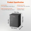 VEVOR Paketbriefkasten 44x35x58,3cm Paketbox Stahl Produktbild-Vorschau 7