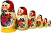 Matroschka Puppen Babuschka Holzpuppen rotes Tuch Set aus 6 Produktbild-Vorschau 3