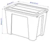 SAMLA Ikea Box mit Deckel, transparent, 39x28x28 cm/22 l Produktbild-Vorschau 4