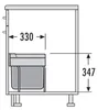 Hailo Tandem 3-fach Mülleimer Küche Einbau 50-60cm Schrank Produktbild-Vorschau 4