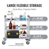 VEVOR 3-stupňový mobilný laboratórny vozík z nehrdzavejúcej Náhľad obrázku produktu 6