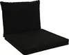 A black lounge cushion set on a white background. Produktbild-Vorschau