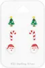 Ohrringe „Weihnachten“: 3 Paar Ohrstecker-Set Silber 925 Produktbild-Vorschau 1